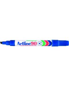 Artline 90 Permanent Marker 5mm Chisel Nib Blue Box 12 (Min Ord Qty 1)