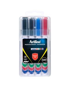 Artline 90 Permanent Marker 5mm Hard Case Assorted Pack 4 (Min Ord Qty 6) **Special Order Item**