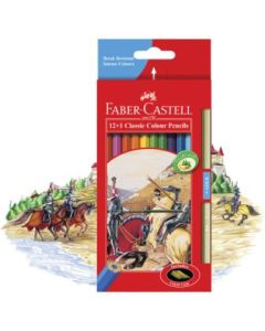 Faber Castell Coloured Pencils Classic Pack of 12+1 Gold Pencil (Min Order Qty 2)