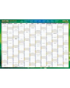 Collins 2026 Calendar Year Wall Planner Writeraze Recycled QC2 Laminated Executive Year Planner 500x700mm Unframed Board with Round Corners (SPECIAL ORDER - MOQ 5) *Pre-Order Aug/Sept Delivery*