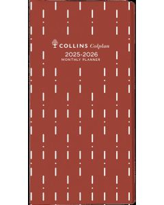 Collins 2025 Colplan Planner B6/7 Month to View 2 Years Fashion Red (Order Multiples of 5) ***Available March 2024***