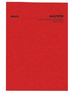 Milford Account Book A4 Minute Red (Min Order Qty 1)