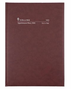 Collins 2027 Calendar Year Diary Early Edition: Appointment A4 Day to Page Burgundy (SPECIAL ORDER - MOQ 5) *Pre-Order Aug/Sept Delivery*