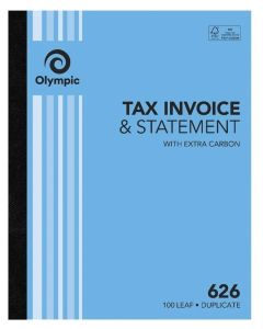 Olympic Carbon Duplicate Invoice/Statement Book No. 626 250x200 100 Leaf (Min Order Qty 2)