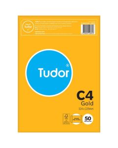 Tudor Premium C4 Business Envelopes Kraft 50 Pack (Min Order Qty 1)