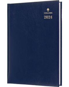 Collins 2024 Calendar Year Diary - Sterling A4 Day to Page Blue (Min Order Qty 5) 