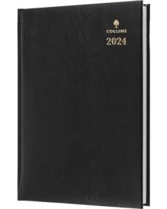Collins 2024 Calendar Year Diary - Sterling A4 Day to Page Black (Min Order Qty 5) 