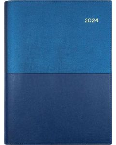 Collins 2024 Calendar Year Diary - Vanessa A4 Day to Page Blue (Min Order Qty 5)  