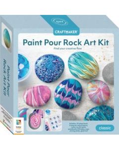 Craft Maker Paint Pour Rock Art Kit (Min Order Qty: 2) 