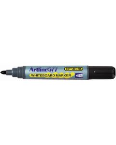 Artline 577 Whiteboard Marker Bullet Black 3mm Box of 12 (Min Ord Qty 1)