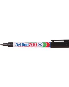 Artline 700 Permanent Marker 0.7mm Bullet Nib Black Box 12 (Min Ord Qty 1)