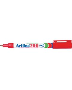 Artline 700 Permanent Marker 0.7mm Bullet Nib Red Box of 12 (Min Ord Qty 1)