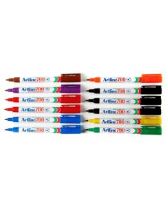 Artline 700 Permanent Marker 0.7mm Bullet Nib - Assorted Box of 12 (Min Order Qty 1)