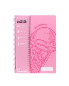 Colourhide A4 120page Notebook - Strawberry (Min Order Qty: 2)