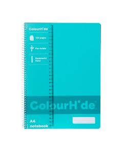 Colourhide Notebook A4 120 Page Aqua (Min Ord Qty 5)