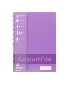 Colourhide Lecture Book A4 140pg Purple (Min Order Qty 5)
