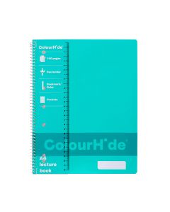 Colourhide Lecture Book A4 140pg - Aqua (Min Ord Qty 5)