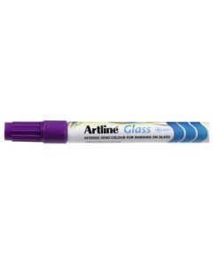 Artline Glass Marker 4mm Bullet Nib Purple (Min Order Qty 1)
