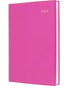 Collins 2024 Calendar Year Diary - Belmont A5 Day to Page Pink (Min Order Qty 5) 