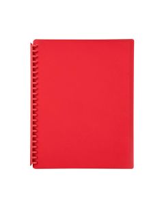 Marbig Refillable Display Book 20 Pocket Red (Order in Multiples of 12)