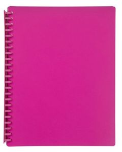 Marbig Refillable Display Book 20 Pocket Pink (Order in Multiples of 12)