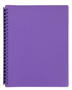 Marbig Refillable Display Book 20 Pocket Purple (Min Order Qty 2)
