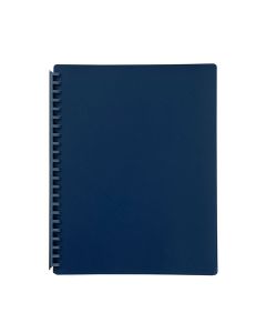 Marbig Refillable Display Book 20 Pocket Navy Blue (Order in Multiples of 12)