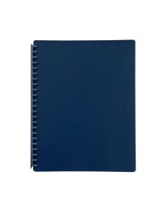 Marbig Refillable Display Book 20 Pocket Dark Blue (Min Order Qty 2)