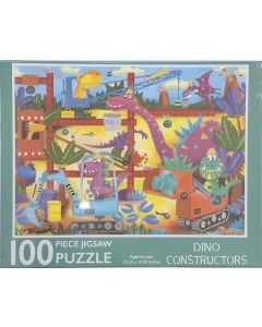 100 Piece Puzzle Dino Construction