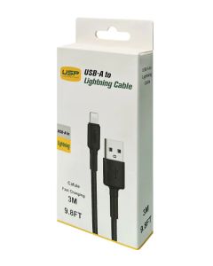 Cable USB-A to Lightning 3M (Min Order Qty: 2) 
