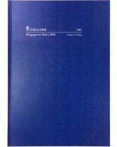 Collins 2023 Calendar Year Diary - Kingsgrove A5 2 Days to Page Blue (Min Order Qty 5) 
