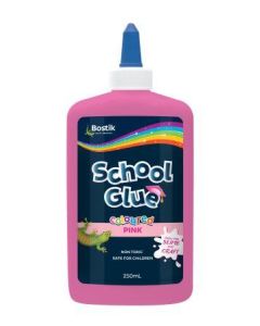 Bostik School Glue  250ml Pink (Min Order Qty 1)