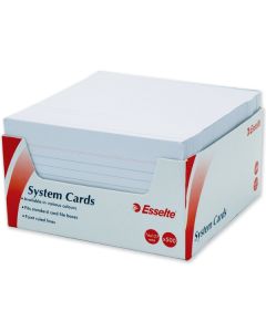Esselte System Cards 127x76mm 5x3 White Pack of 100 (Min Ord Qty 1)