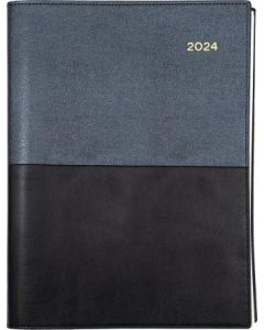 Collins 2024 Calendar Year Diary - Vanessa A4 Week to View Black (Min Order Qty 5) 