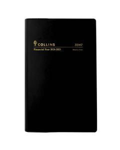 Collins Casebound Financial Year 2024-2025 B7R Week to View Diary Black PVC (Min Order Qty 5) ***Available March 2024***