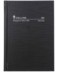  Collins 2026 Kingsgrove A6 Week to View Black *Pre-Order Aug/Sept Delivery*