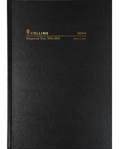 Collins Casebound Financial Year 2024-2025 A6 Week to View Diary Black (Order in Multiples 5) ***Available March 2024*** Special Order Item