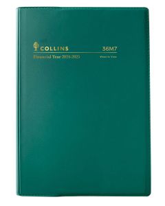 Collins Casebound Financial Year 2024-2025 A6 Week to View Diary Green PVC (Min Order Qty 5) ***Available March 2024***