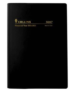Collins Casebound Financial Year 2024-2025 A6 Week to View Diary Black PVC (Min Order Qty 5) ***Available March 2024***