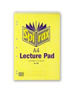 Spirax 905 Lecture Pad A4 140pg (Order in Multiples of 5)