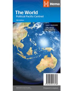 Hema World Political & Physical Map (Min Order Qty 2)