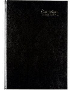 Cumberland Casebound 2024-2025 Financial Year A4 Day to Page Diary Black (Order in Multiples of 6 Only) ***Available March 2024*** Special Order Item