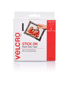 Velcro Stick on HOOK ONLY Tape 25mm x 3.6m White Dispenser (Min Ord Qty 1) *** Special Order Item ***