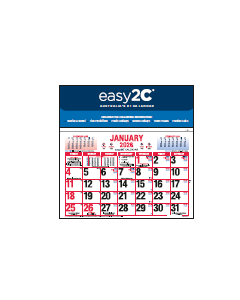 2025 Easy2C Magnetic Calendar *Pre-Order Aug/Sept Delivery*