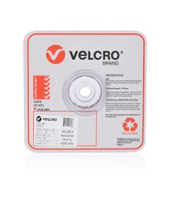 Velcro Stick on Strip Tape HOOK ONLY White 25mmx25m BULK Roll (Min Ord Qty 1) *** Special Order Item ***