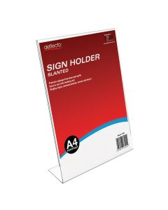 Deflecto A4 Slanted Portrait Sign Holder (Min Order Qty 2)