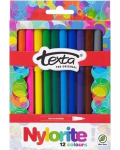 Texta Nylorite Colouring Markers Pack of 12 (Min Order Qty 2)
