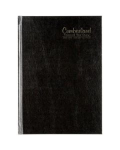 Cumberland Casebound Financial Year Diary 2023-2024 A5 Day to Page Black (Min Order Qty 6)