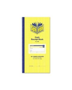 Spirax 553 Cash Receipt Book 279x144mm (Min Order Qty 2)