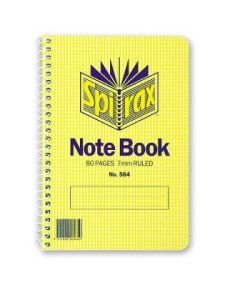 Spirax 564 Note Pad 167x114mm   Side opening 80 page (Min order Qty 5)